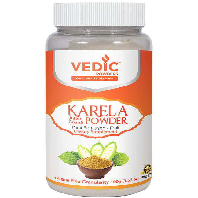 Case of 10 - Vedic Karela Powder - 100 Gm (3.52 Oz)