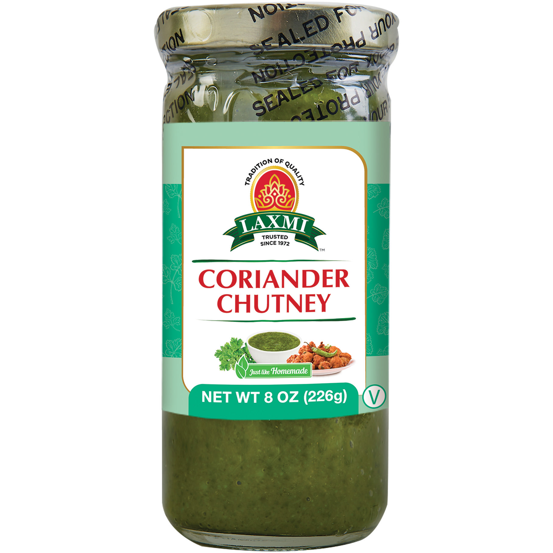 Laxmi Coriander Chutney - 8 Oz (226 Gm)