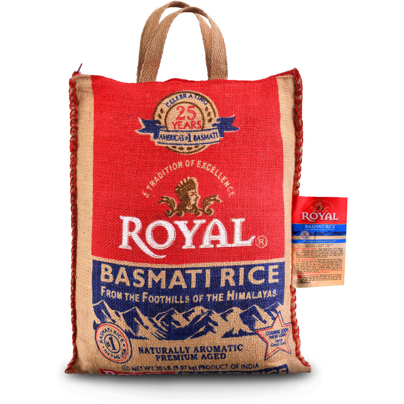 Case of 1 - Royal Bastmati Rice - 20 Lb (9.08 Kg)