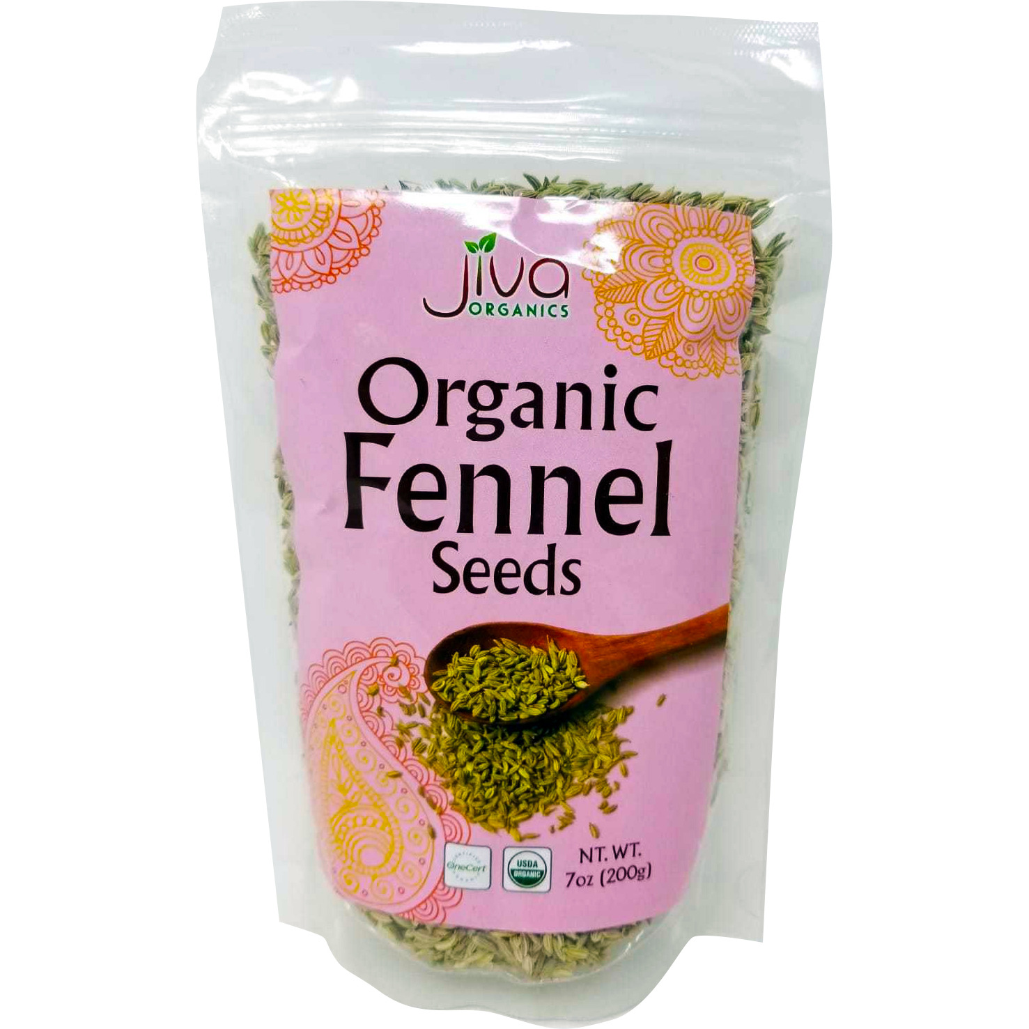 Jiva Organics Organic Fennel Seeds - 200 Gm (7 Oz)