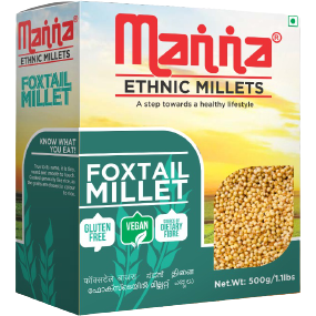 Manna Pearled Unpolished Ethnic Millets Foxtail Millet - 500 Gm (1.1 Lb)