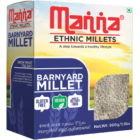 Manna Pearled Unpolished Ethnic Millets Barnyard Millet - 500 Gm (1.1 Lb)