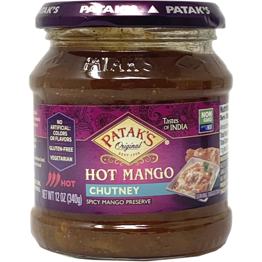 Patak's Hot Mango Chutney Hot - 12 Oz (340 Gm)