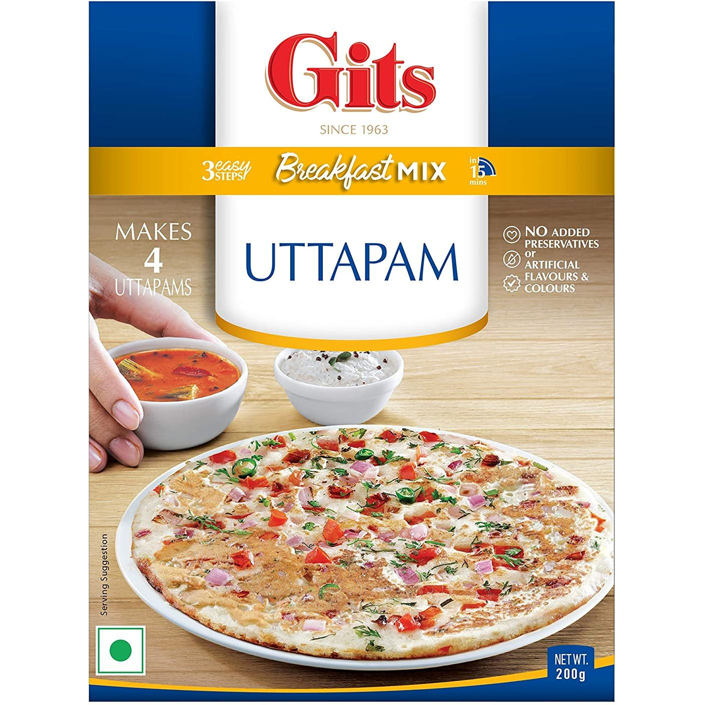 Gits Uttappam Mix - 200 Gm (7 Oz)