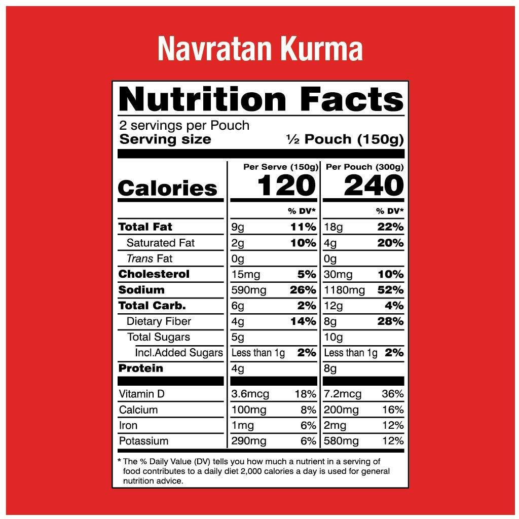 MTR Ready To Eat Navratan Kurma - 300 Gm (10.58 Oz)