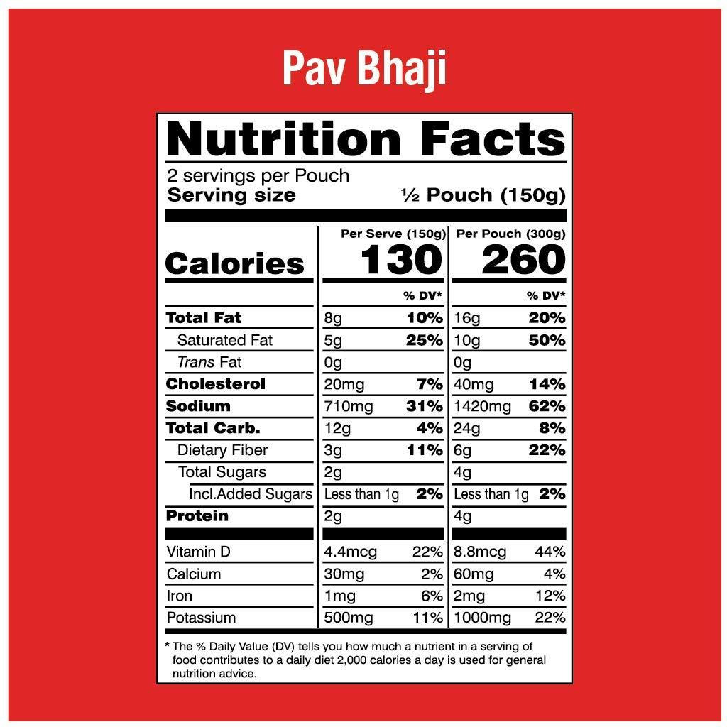 MTR Ready To Eat Pav Bhaji - 300 Gm (10.5 Oz)