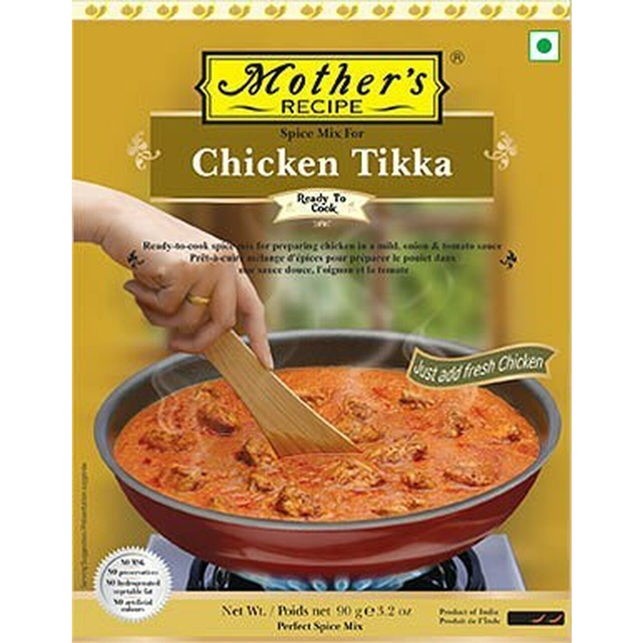 Mother's Recipe Ready To Cook Spice Mix Chicken Tikka - 90 Gm (3.2 Oz)