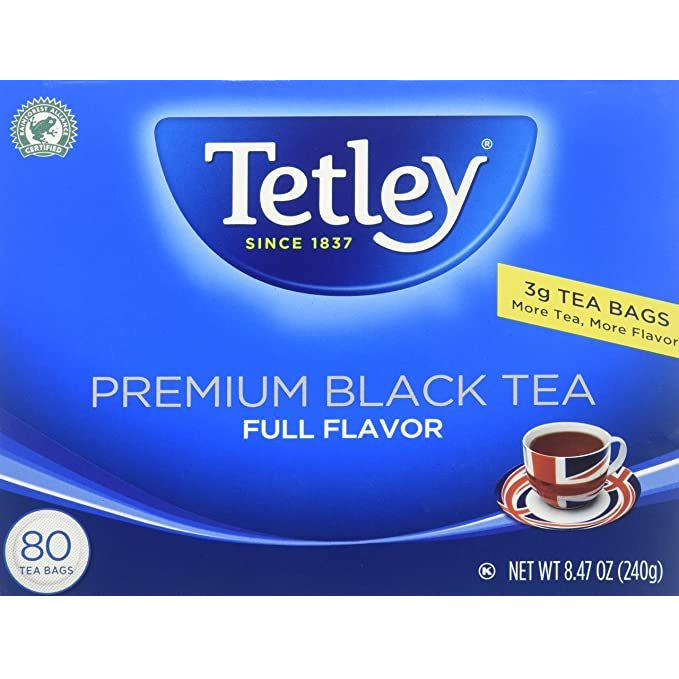 Tetley Premium Black Tea 80 Bags - 240 Gm (8.46 Oz)