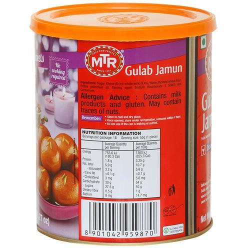 MTR Gulab Jamun Can - 1 Kg (2.2 Lb)