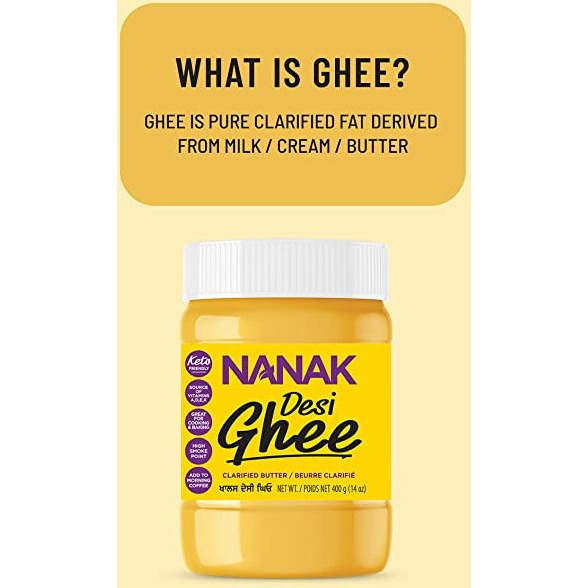 Nanak Pure Desi Ghee - 400 Gm (14 Oz)