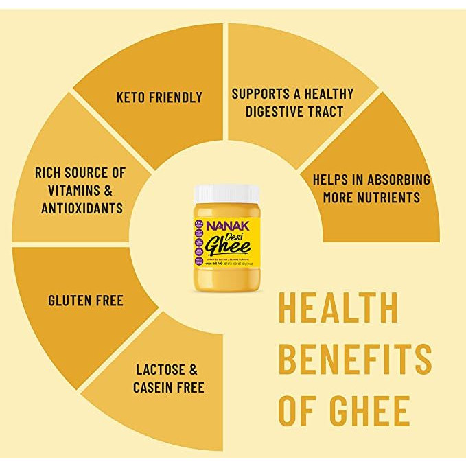 Nanak Pure Desi Ghee - 400 Gm (14 Oz)