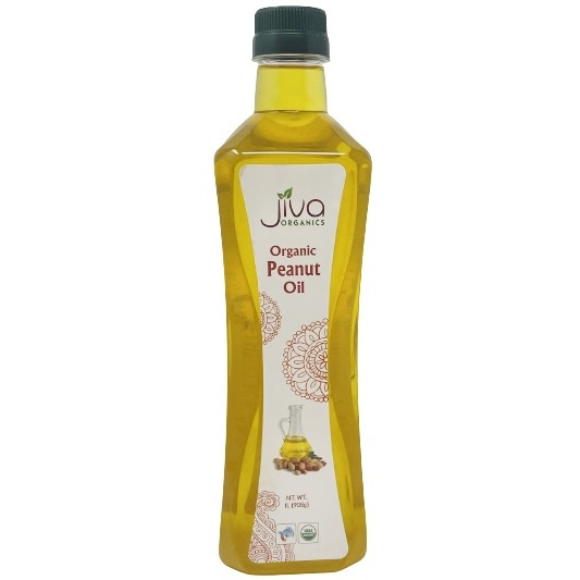 Jiva Organics Organic Peanut Oil - 1 L (33.8 Fl Oz)