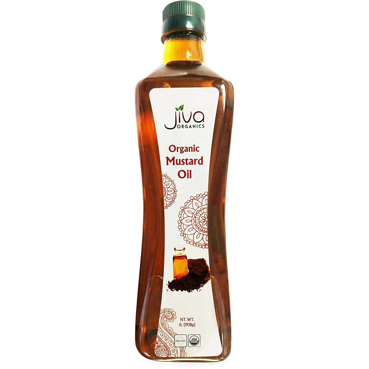 Case of 12 - Jiva Organics Organic Mustard Oil - 1 L (33.8 Fl Oz)