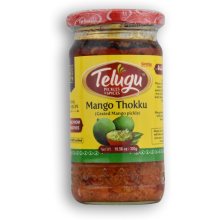 Case of 12 - Telugu Mango Thokuu Without Garlic Pickle - 300 Gm (10.58 Oz)