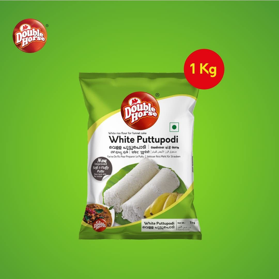 Double Horse White Puttupodi - 1 Kg (2.2 Lb)