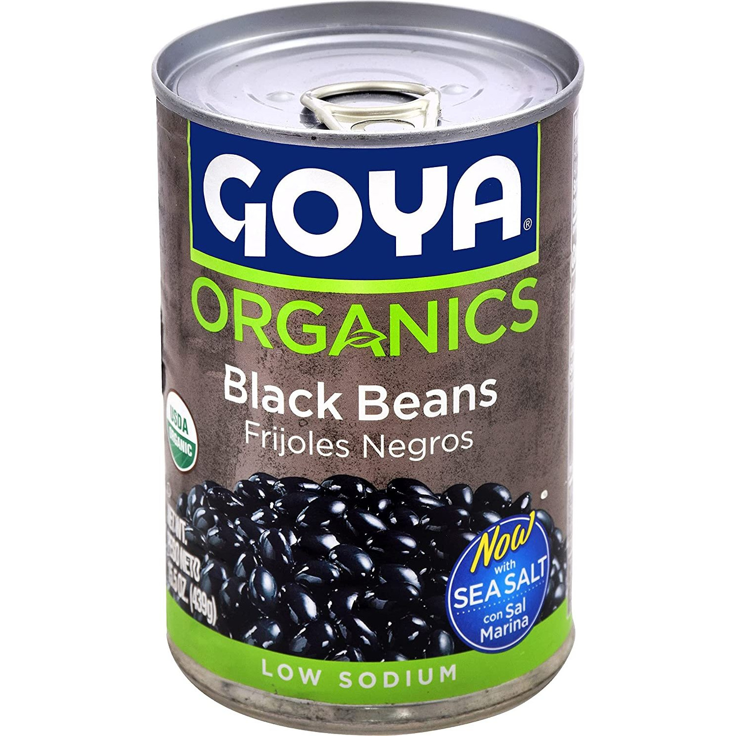 Case of 24 - Goya Organics Black Beans - 15.5 Oz (439 Gm)