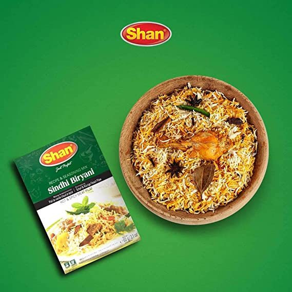 Shan Sindhi Biryani Recipe Seasoning Mix - 60 Gm (2.1 Oz)