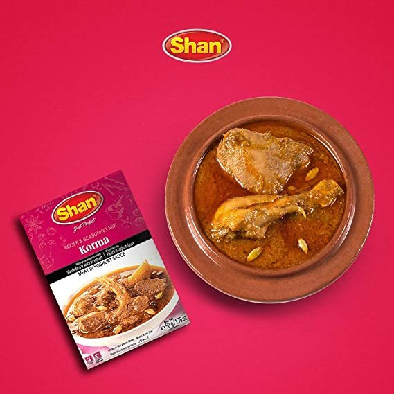 Shan Korma Recipe Seasoning Mix - 50 Gm (1.76 Oz)