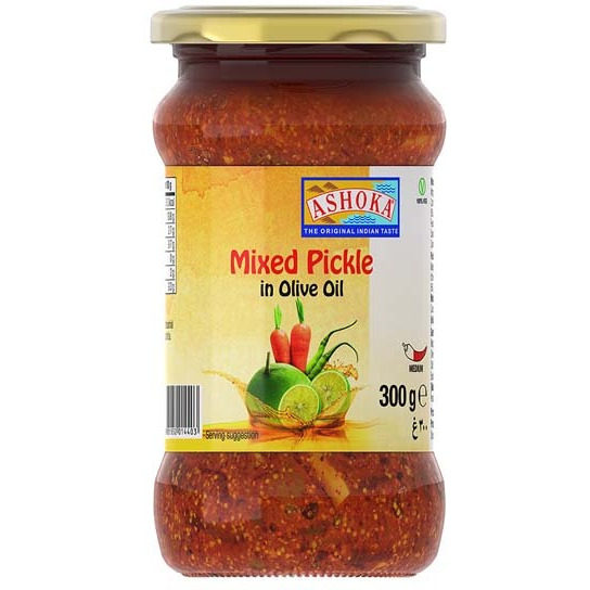 Ashoka Mixed Pickle In Olive Oil - 300 Gm (10.6 Oz) [FS]