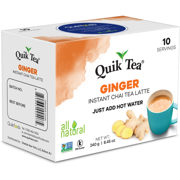 Quik Tea Ginger Chai Unsweetned - 160 Gm (5.64 Oz)