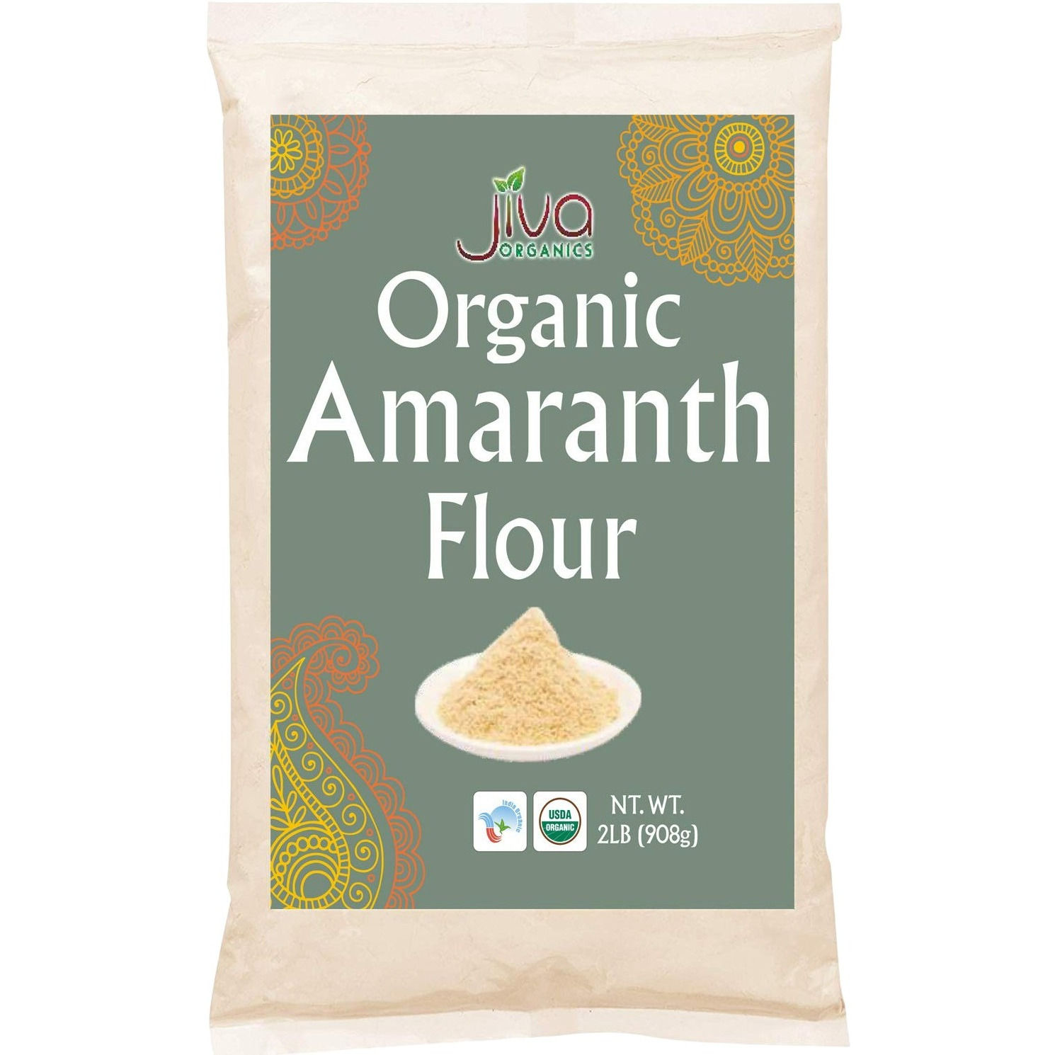 Jiva Organics Organic Amaranth Flour - 2 Lb (907 Gm)