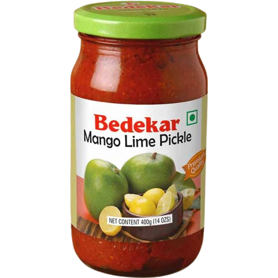Bedekar Mango Lime Pickle - 400 Gm (14 Oz)