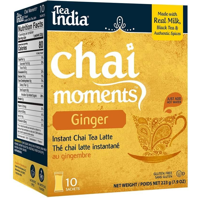 Tea India Chai Ginger 10 Sachets - 223 Gm (7.9 Oz)