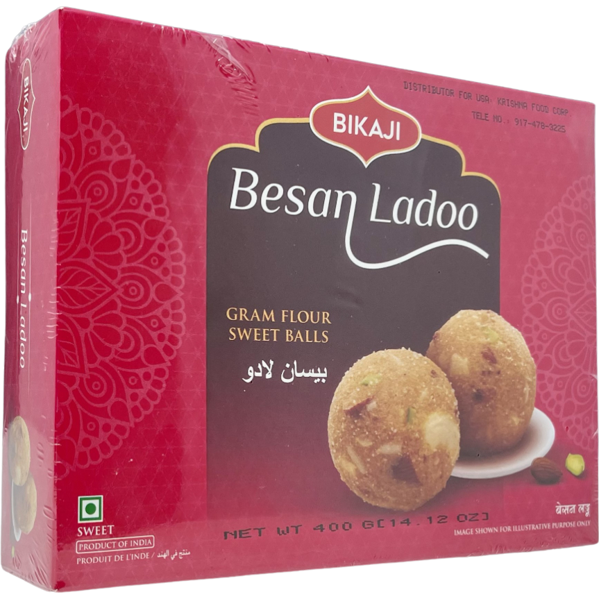 Bikaji Besan Ladoo Desi Ghee - 400 Gm (14.1 Oz)