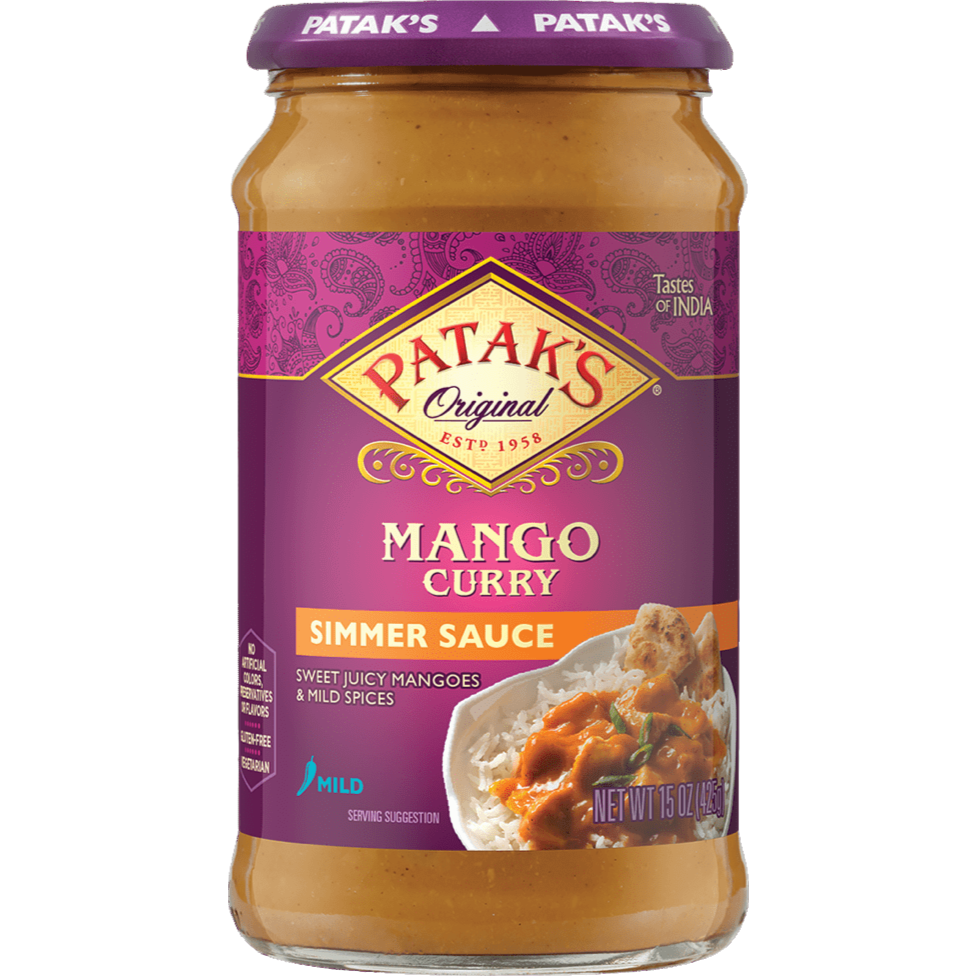 Patak's Mango Curry Simmer Sauce Mild - 15 Oz (425 Gm)