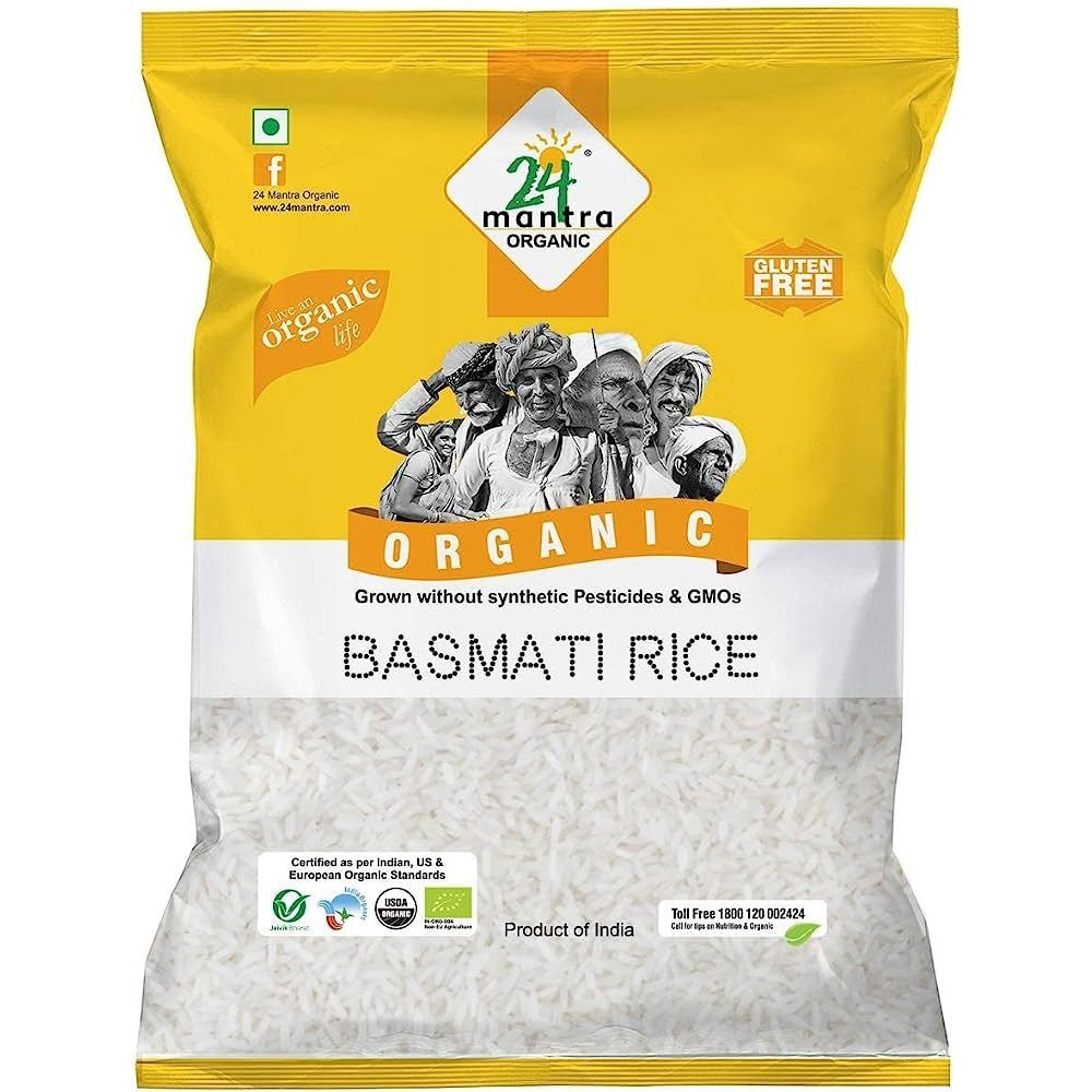Case of 14 - 24 Mantra Organic Basmati White Rice - 2 Lb (908 Gm)