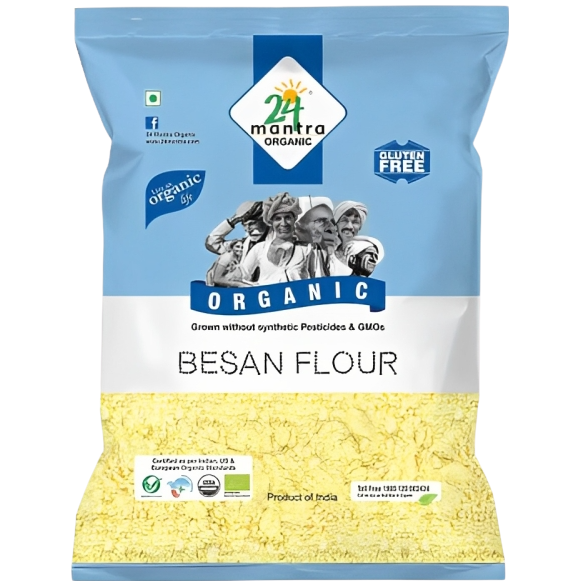 24 Mantra Organic Besan - 1 Lb (454 Gm)