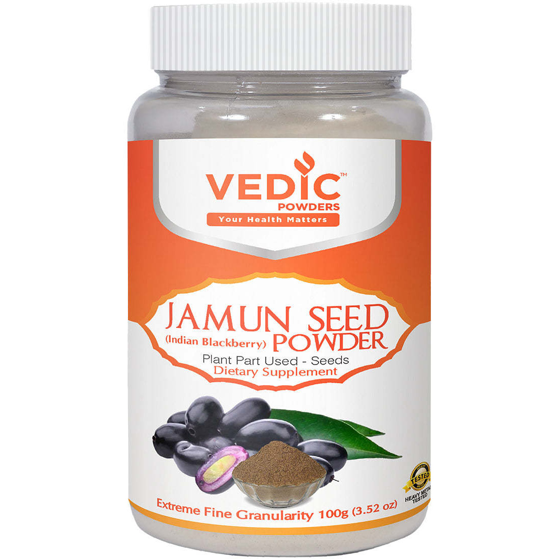 Vedic Jamun Seed Powder - 100 Gm (3.52 Oz) [50% Off]