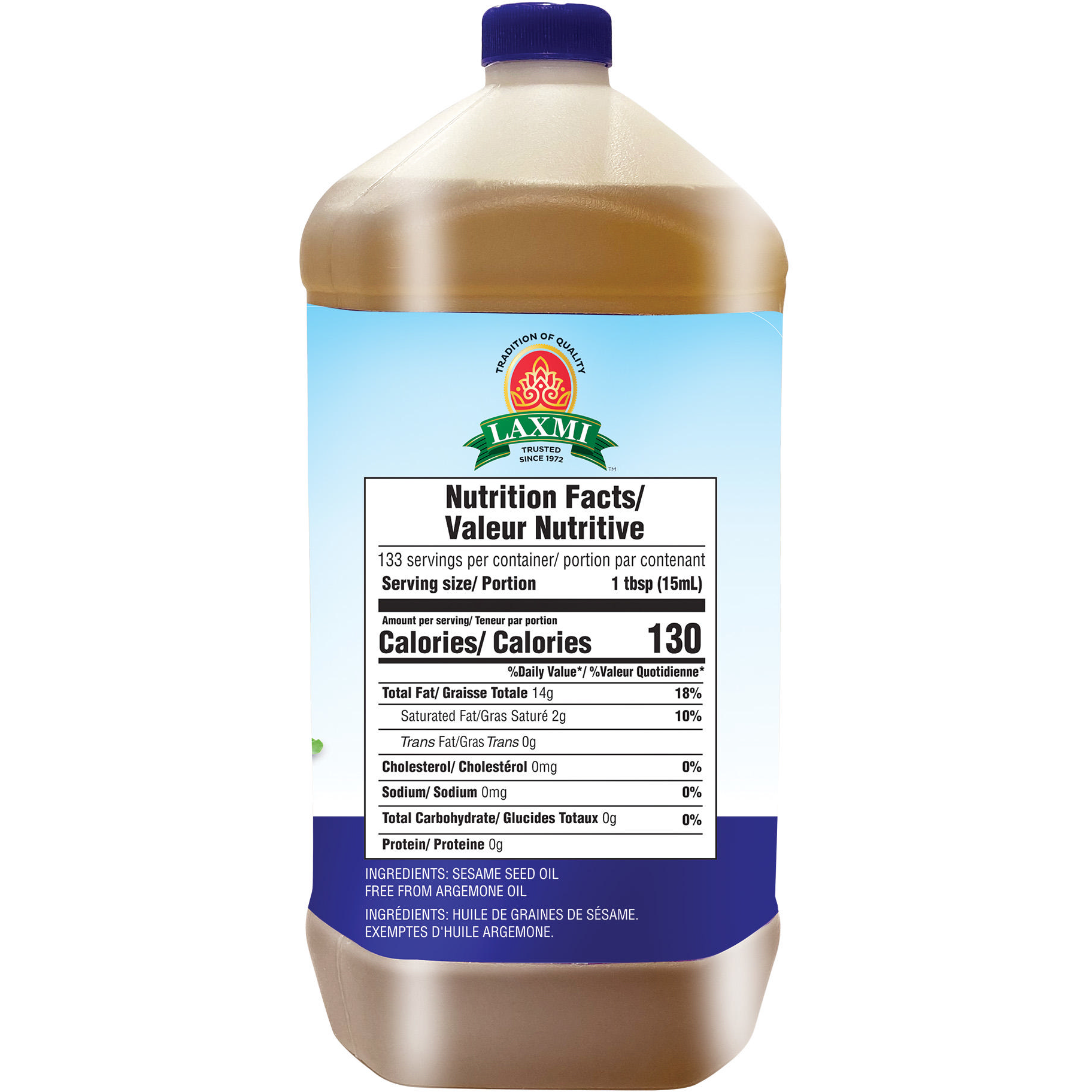 Laxmi Sesame Gingelly Oil - 2 L (67.6 Fl Oz)