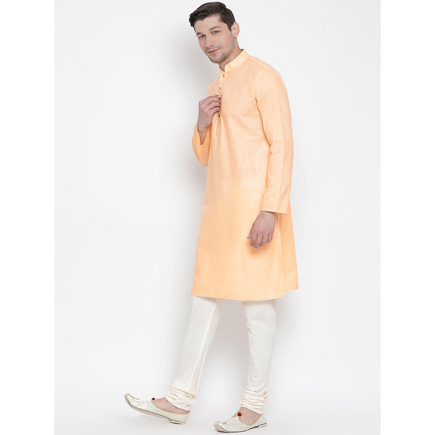 Varmohey Mens Cotton Kurta Pajama Set | Kurta Pyjama For Men | Kurta Set For Men | Cotton Kurta Pajama For Men | Indian Kurta Pyjama Dress | Cotton Kurta Set For Men (Size: 44)