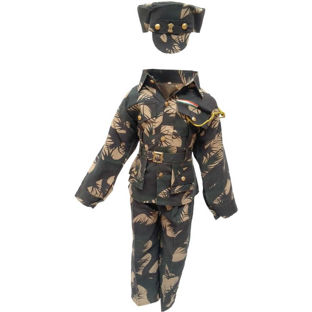 KFD Indian Military Fancy Dress For Kids,Our Helper/National Hero Costume For Annual Function/Theme Party/Stage Shows/Competition Dress