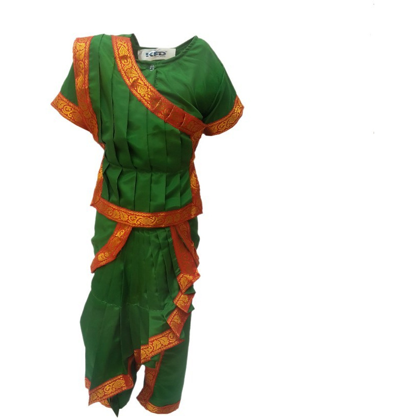 KFD Odissi fancy dress for kids,Indian Dance Traditional Wear for Annual function/Theme Party/Competition/Stage Shows/Birthday Party Dress