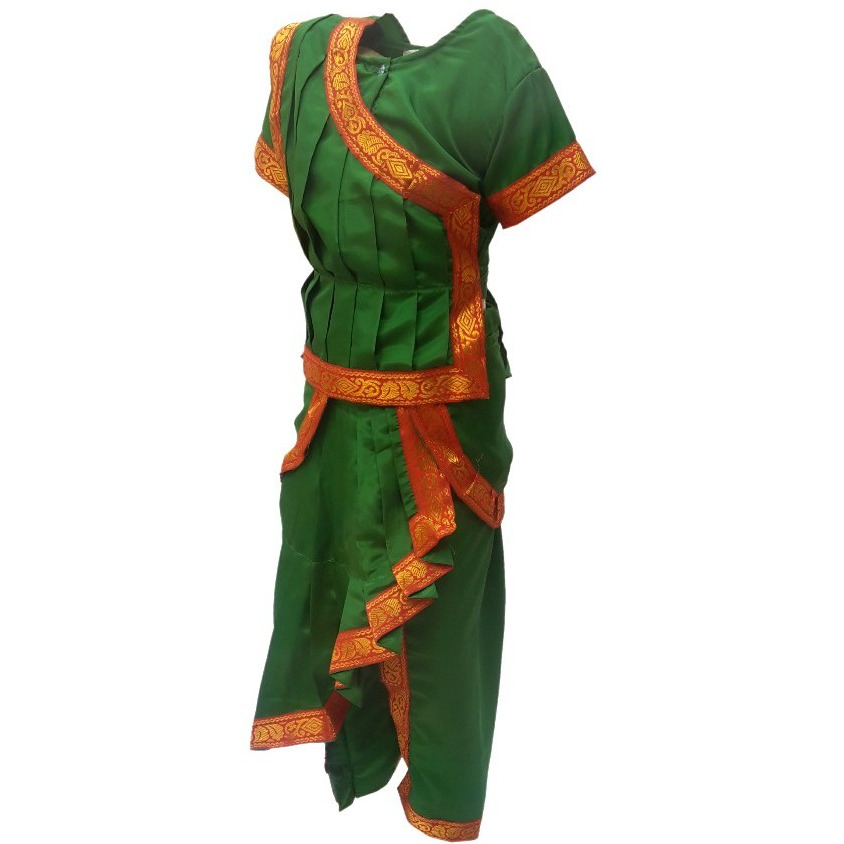 KFD Odissi fancy dress for kids,Indian Dance Traditional Wear for Annual function/Theme Party/Competition/Stage Shows/Birthday Party Dress