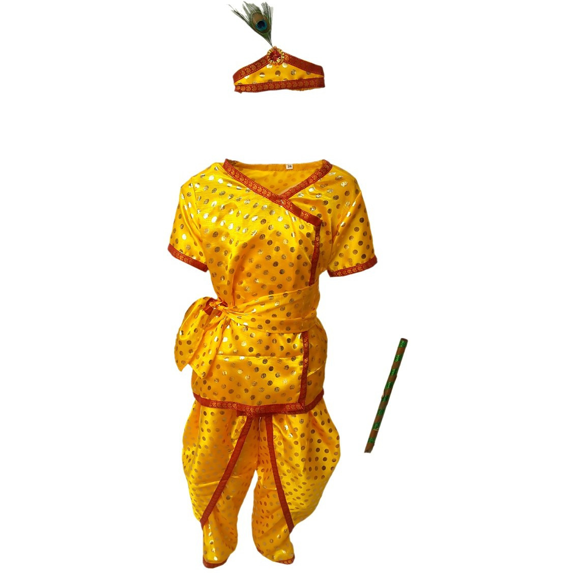 KFD Krishna fancy dress for kids,Krishnaleela/Janmashtami/Kanha/Mythological Character for Annual functionTtheme Party/Competition/Stage Shows Dress