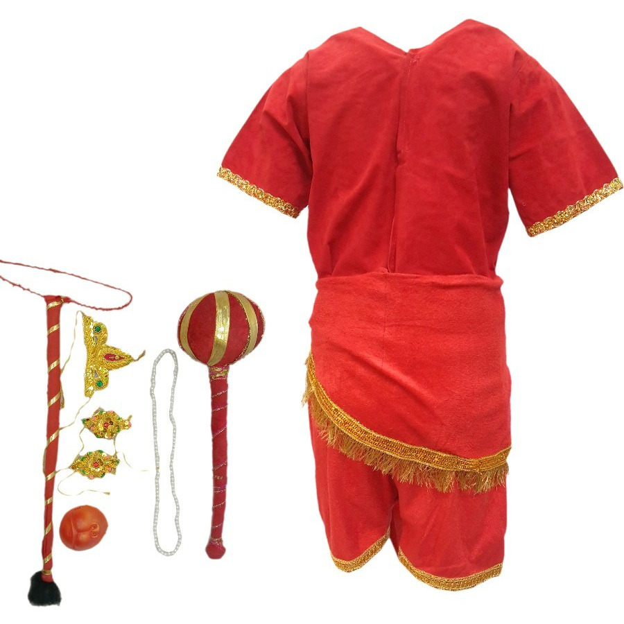 KFD Hanuman Ji fancy dress for kids,Ramleela/Dussehra/Ram Navami/Mythological Character for Annual function/Theme Party/Competition/Stage Shows Dress