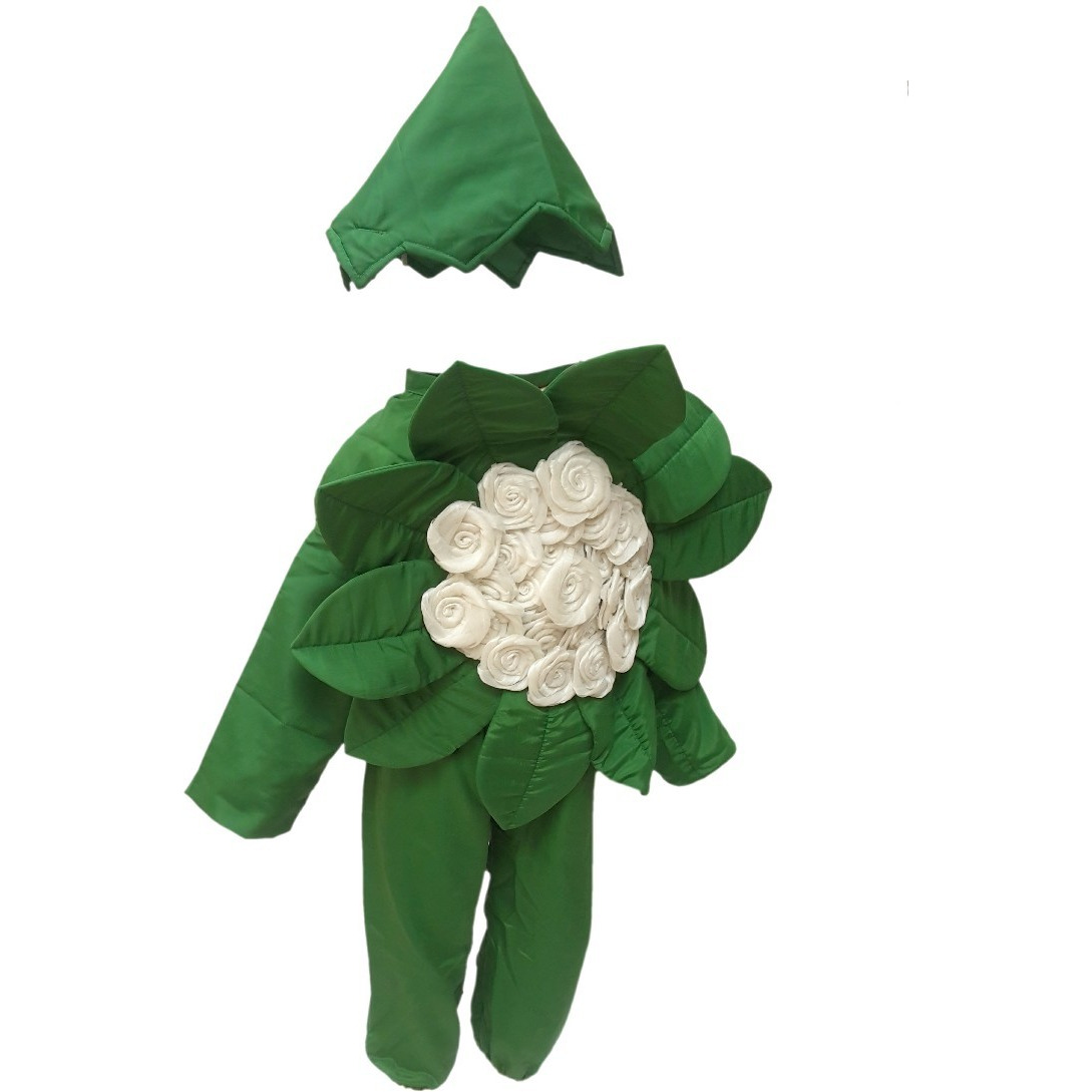 KFD Cauliflower fancy dress for kids,Vegetables Costume for School Annual function/Theme Party/Competition/Stage Shows Dress