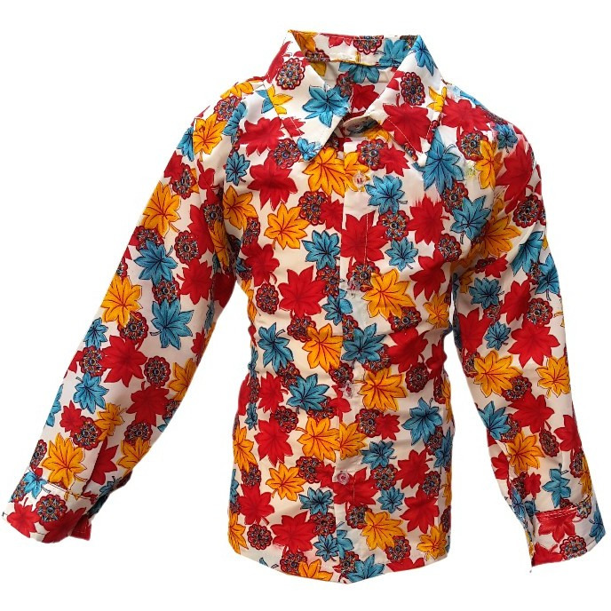 KFD Flower Print Shirt fancy dress for kids,Western Costume for School Annual function/Theme Party/Competition/Stage Shows/Birthday Party Dress