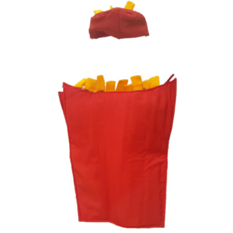 KFD French fries fancy dress for kids,Object Costume for School  Annual function/Theme Party/Competition/Stage Shows Dress