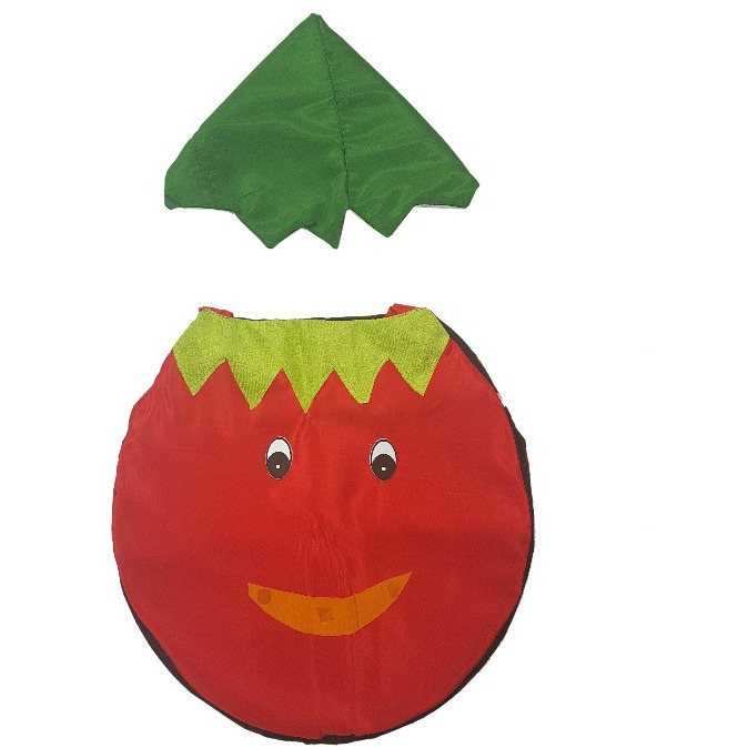 Kaku Fancy Dresses Tomato cutout with Cap for kids