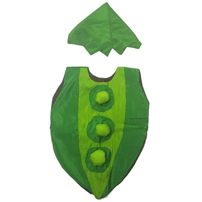 Kaku Fancy Dresses Peas cutout with Cap for kids