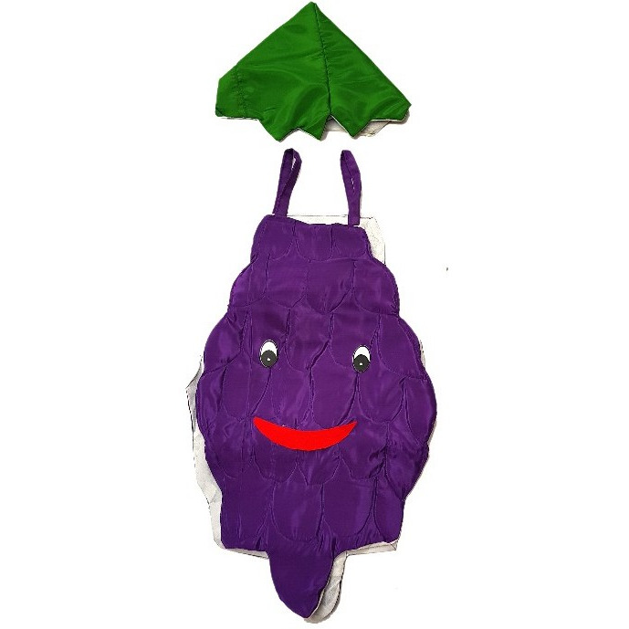 Kaku Fancy Dresses Grapes cutout with Cap for kids