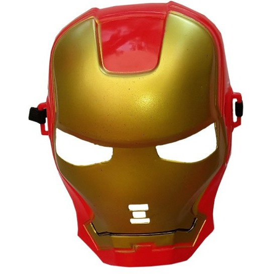 Kaku Fancy Dresses Iron Super Hero Face For Kids