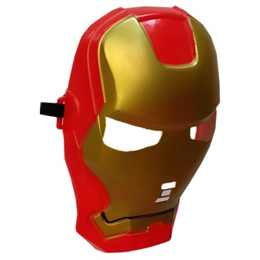 Kaku Fancy Dresses Iron Super Hero Face For Kids