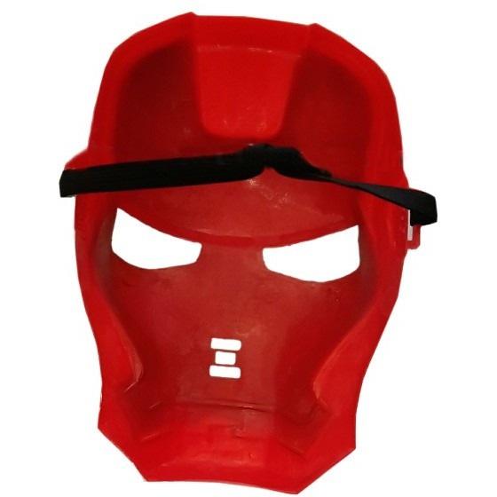 Kaku Fancy Dresses Iron Super Hero Face For Kids