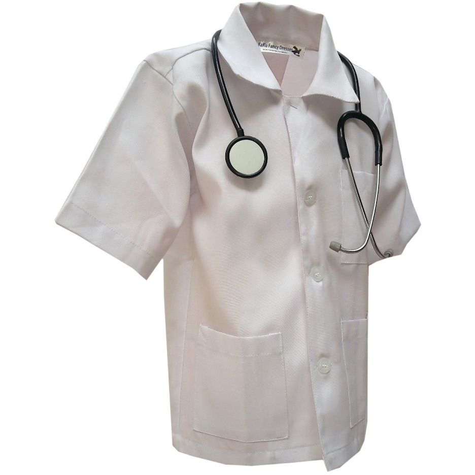 KFD Docter Fancy Dress For Kids,Our Helper Costume for Annual Function/Theme Party/Competition/Stage Shows Dress