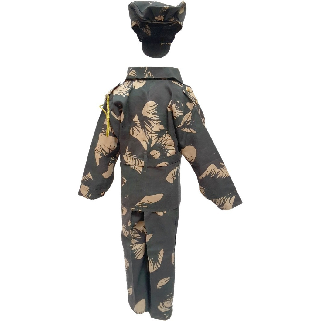 KFD Indian Military Fancy Dress For Kids,Our Helper/National Hero Costume For Annual Function/Theme Party/Stage Shows/Competition Dress